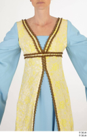  Photos Woman in Historical Dress 13 15th century Medieval clothing blue Yellow and Dress upper body 0001.jpg